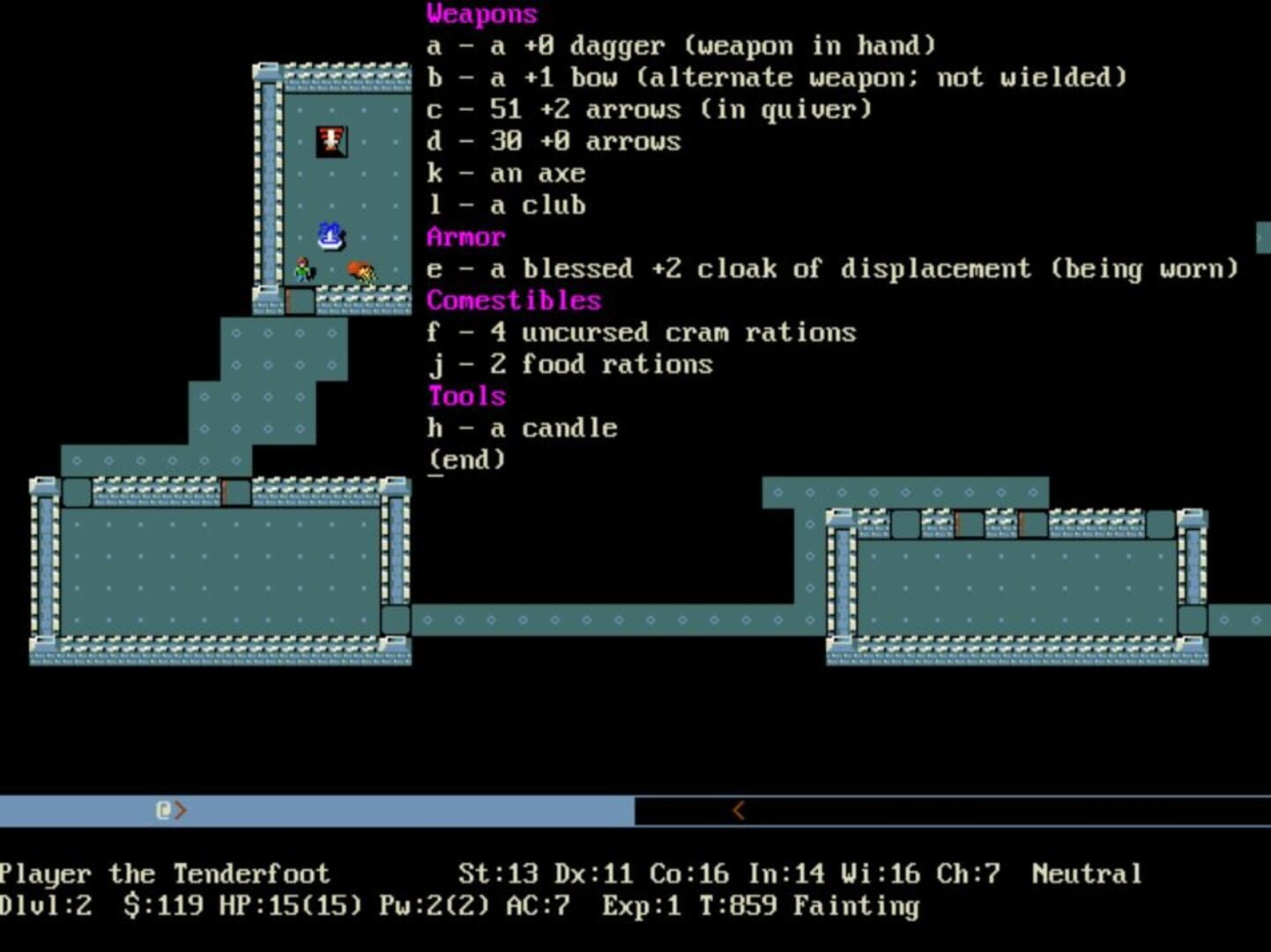 Foto do jogo NetHack