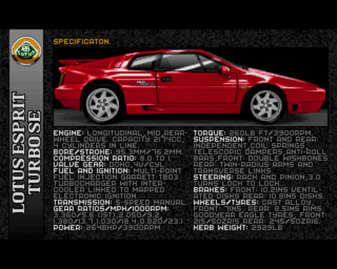 Foto do jogo Lotus Esprit Turbo Challenge