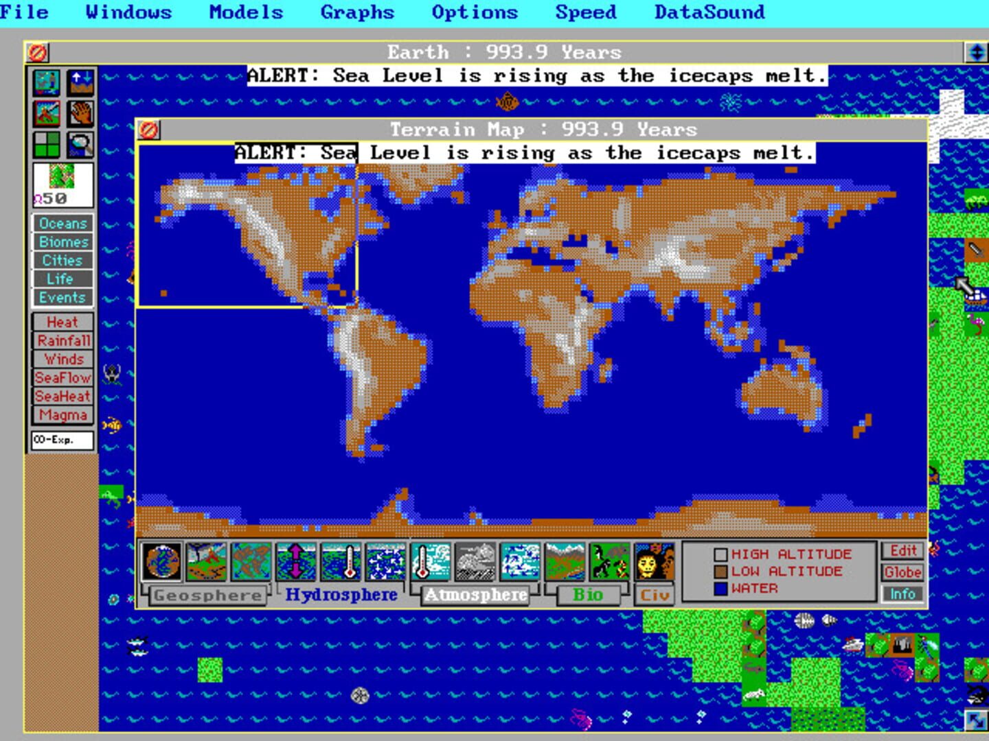 Foto do jogo SimEarth: The Living Planet