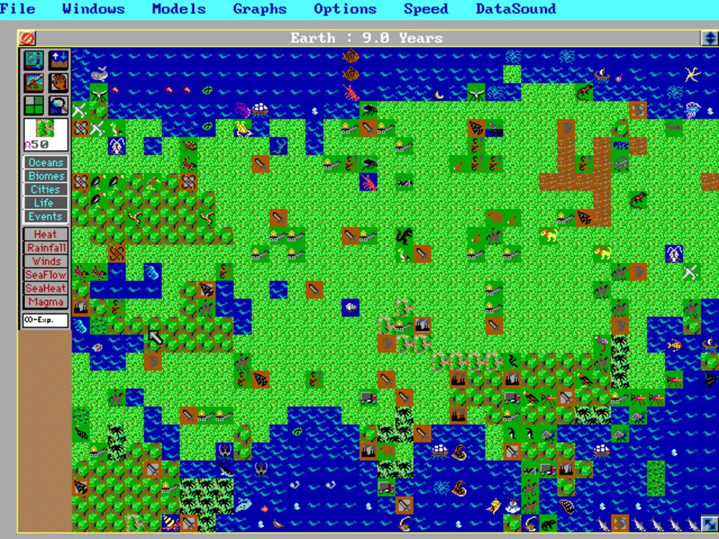 Foto do jogo SimEarth: The Living Planet