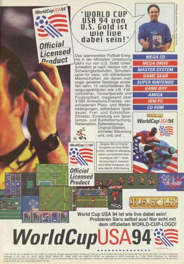 Foto do jogo World Cup USA 94