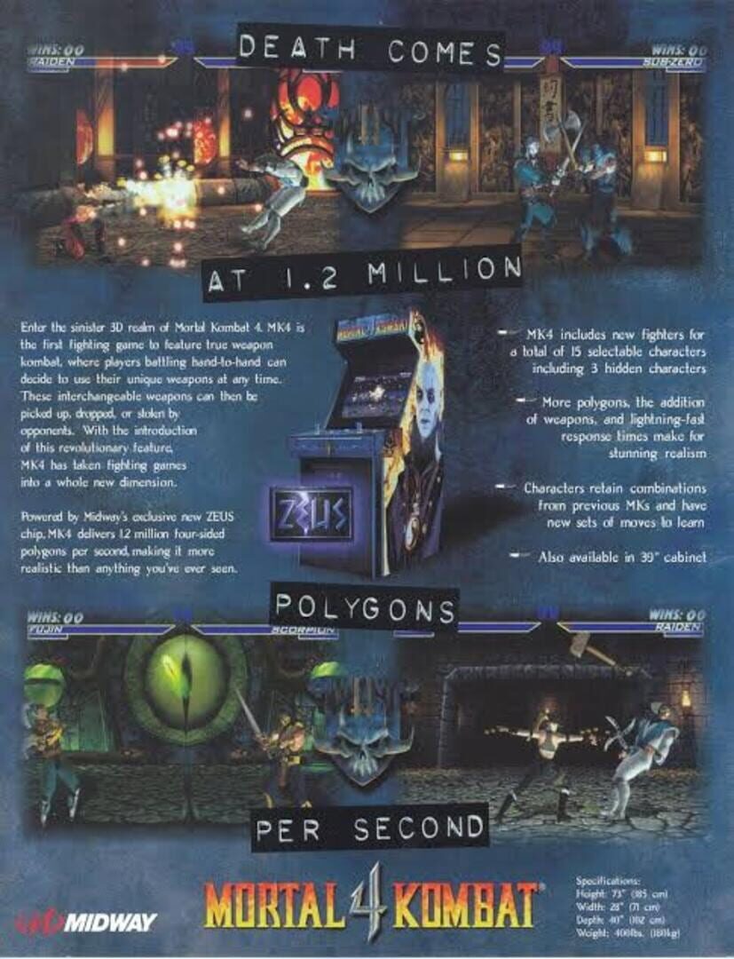 Foto do jogo Mortal Kombat 4