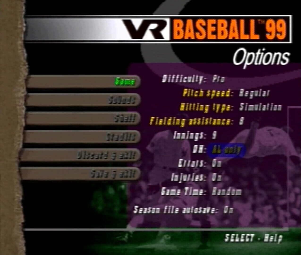Foto do jogo VR Baseball 99