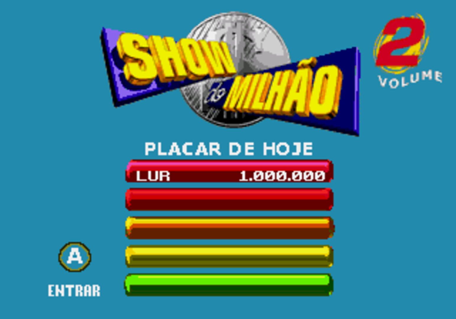 Foto do jogo Show do Milhão Volume 2