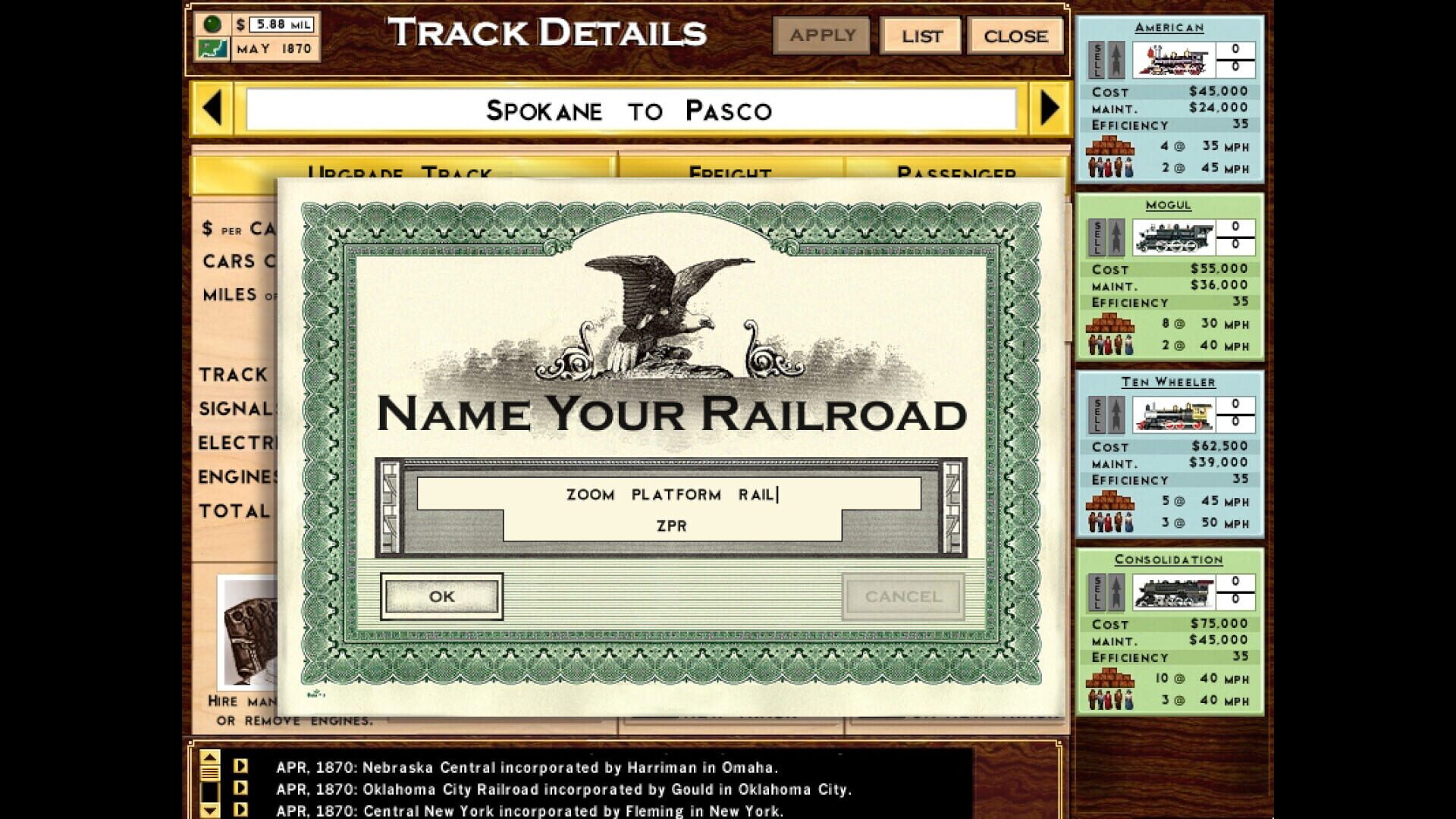 Foto do jogo Rails Across America