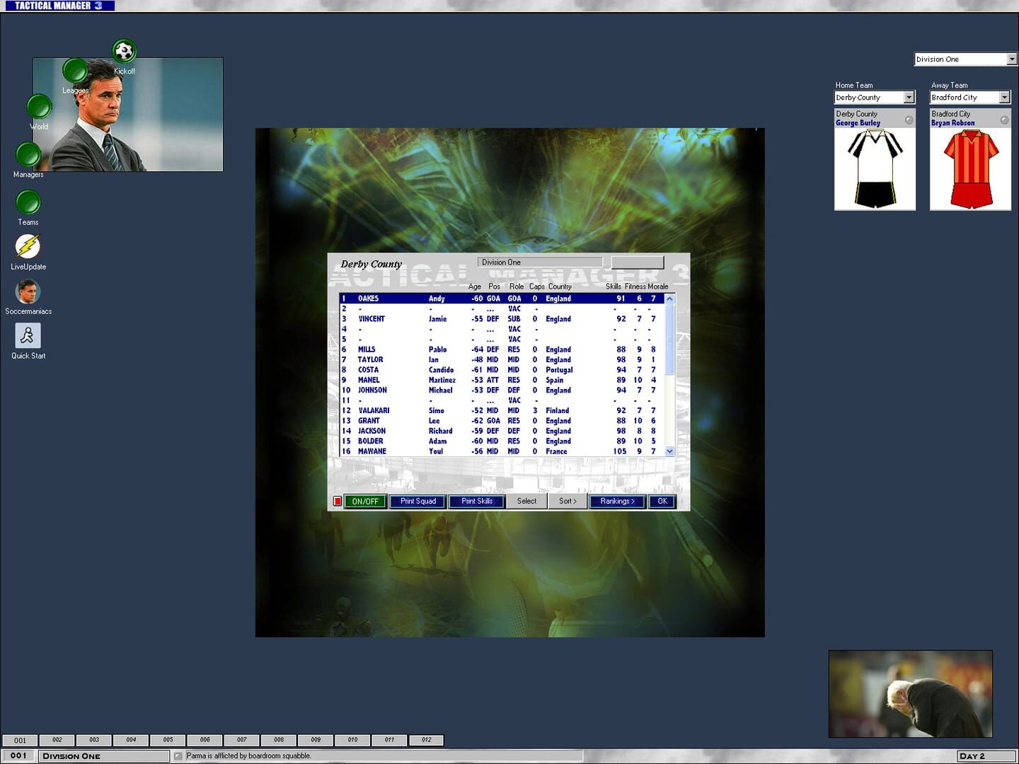 Foto do jogo Tactical Manager 3