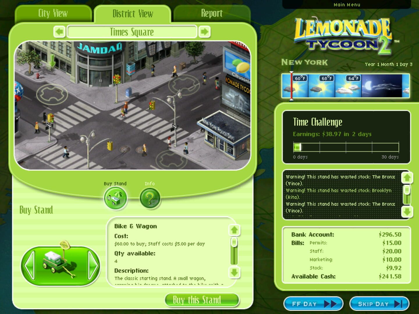 Foto do jogo Lemonade Tycoon 2: New York Edition