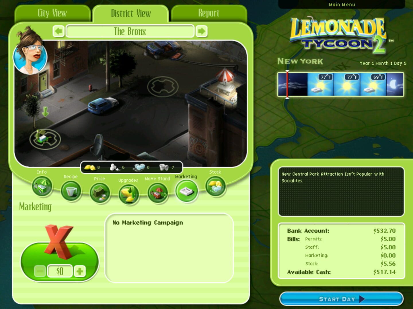 Foto do jogo Lemonade Tycoon 2: New York Edition