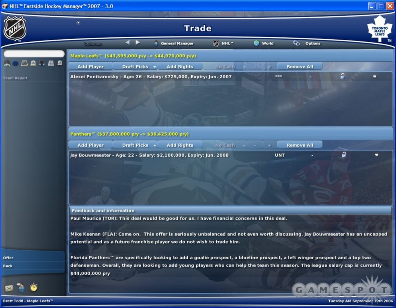 Foto do jogo NHL Eastside Hockey Manager 2007