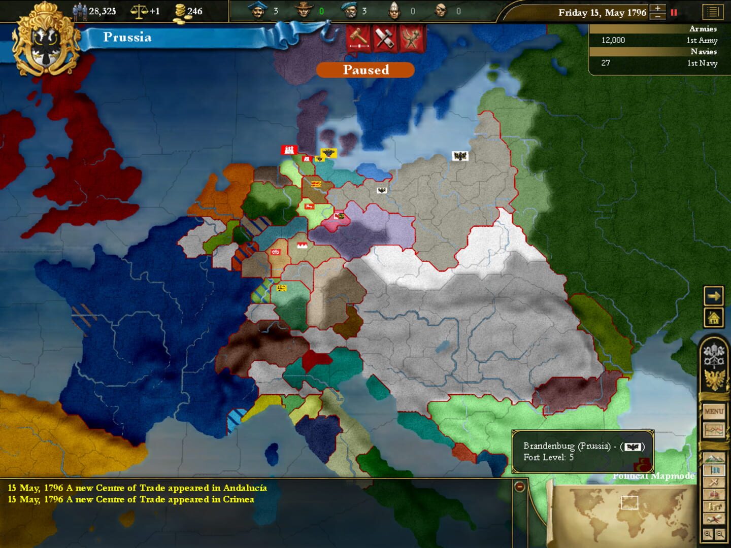 Foto do jogo Europa Universalis III: Napoleon's Ambition