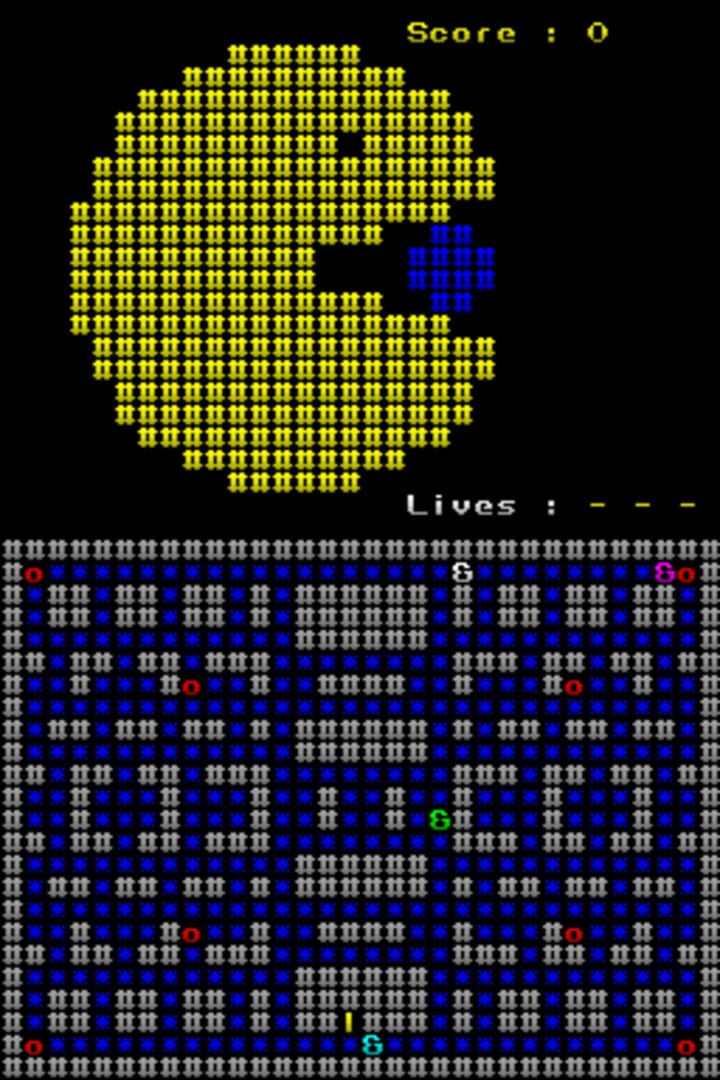 Foto do jogo ASCII Pacman