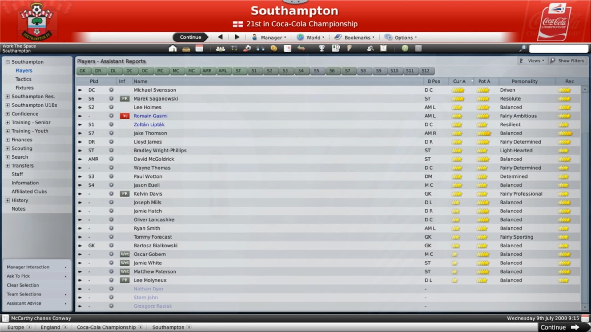 Foto do jogo Football Manager 2009