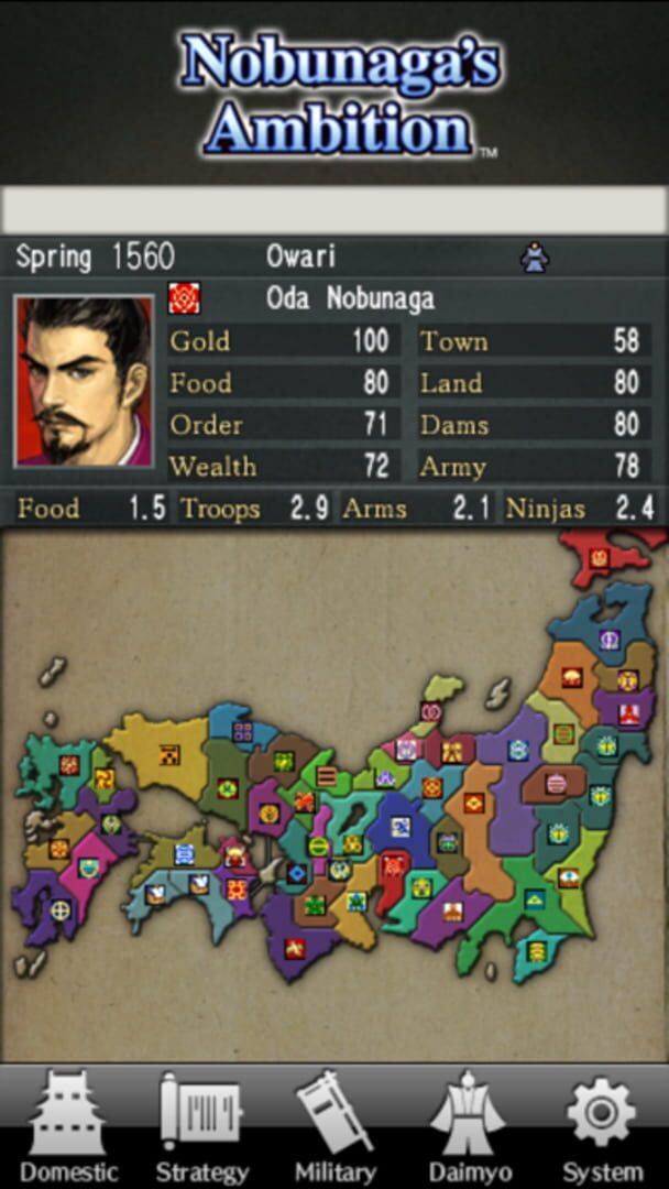 Foto do jogo Nobunaga's Ambition Mobile