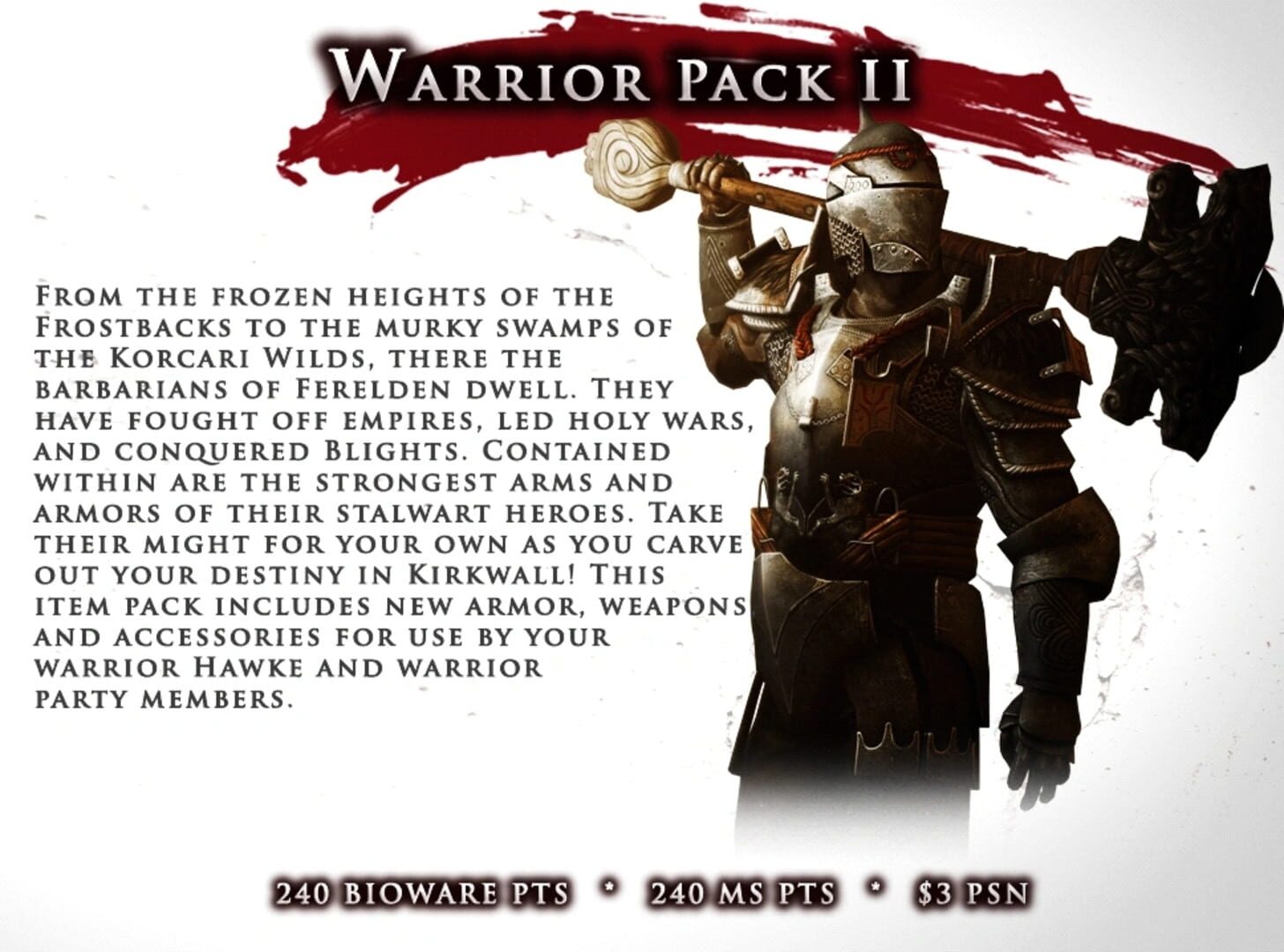 Foto do jogo Dragon Age II: All-Class Item Pack II