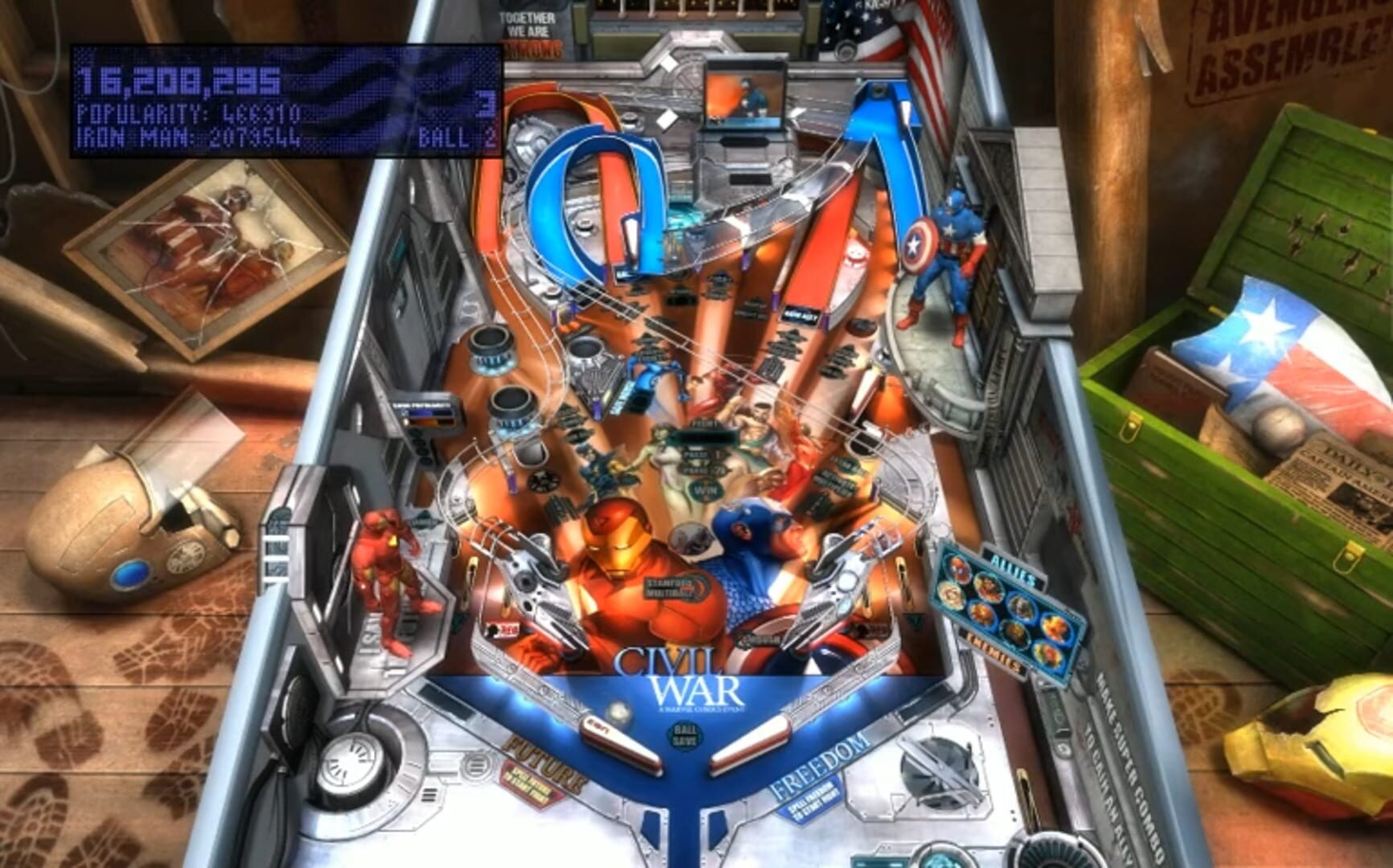 Foto do jogo Pinball FX2: Marvel Civil War