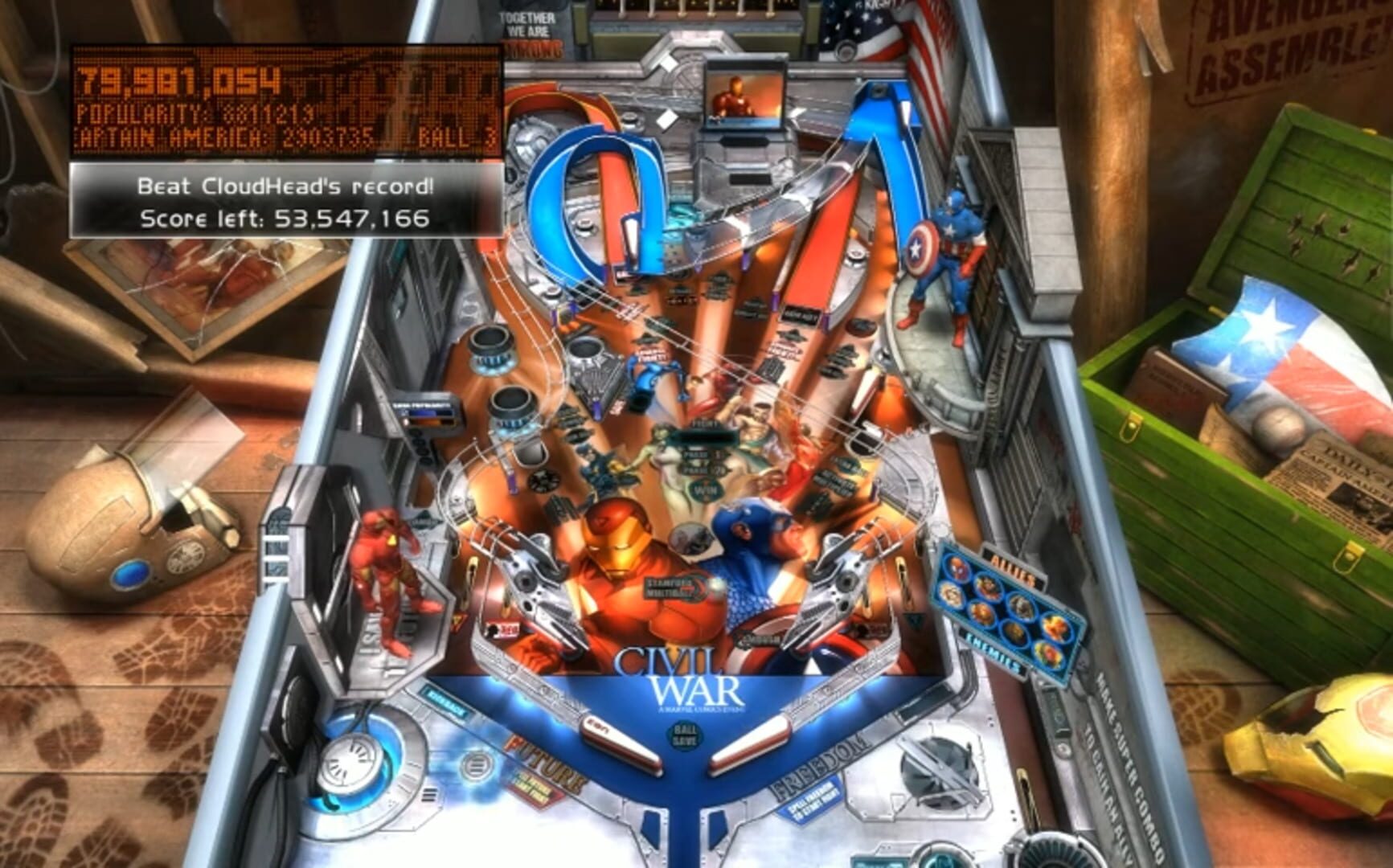 Foto do jogo Pinball FX2: Marvel Civil War
