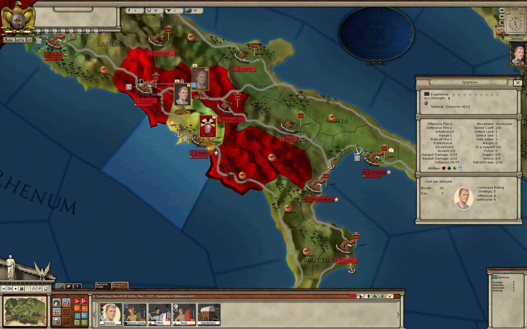 Foto do jogo Alea Jacta Est: Spartacus 73BC