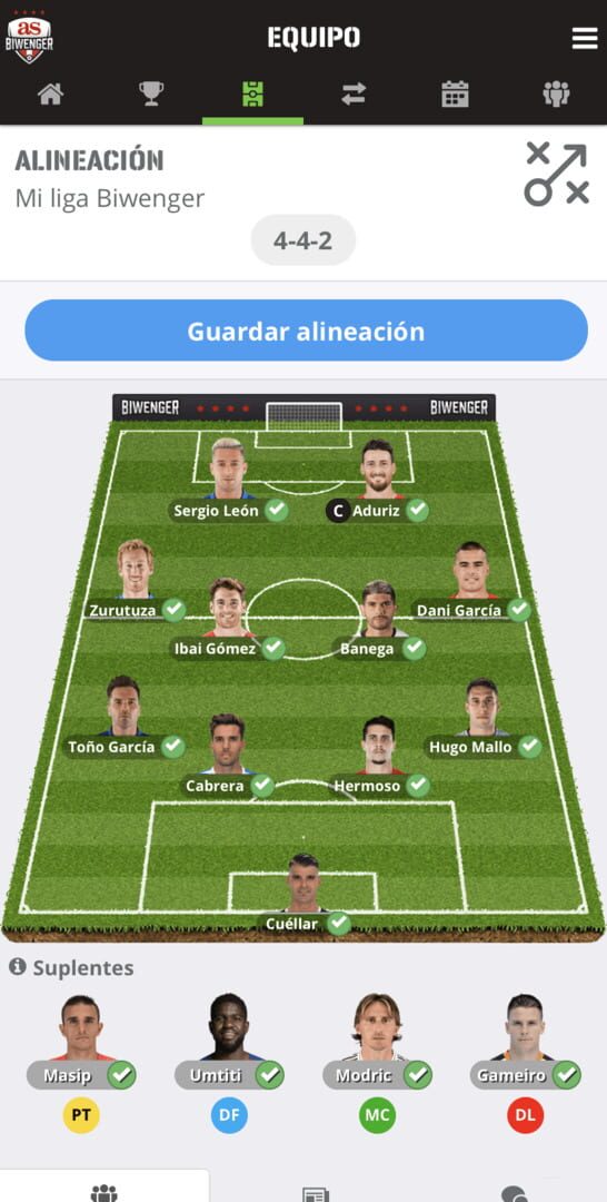 Foto do jogo Biwenger