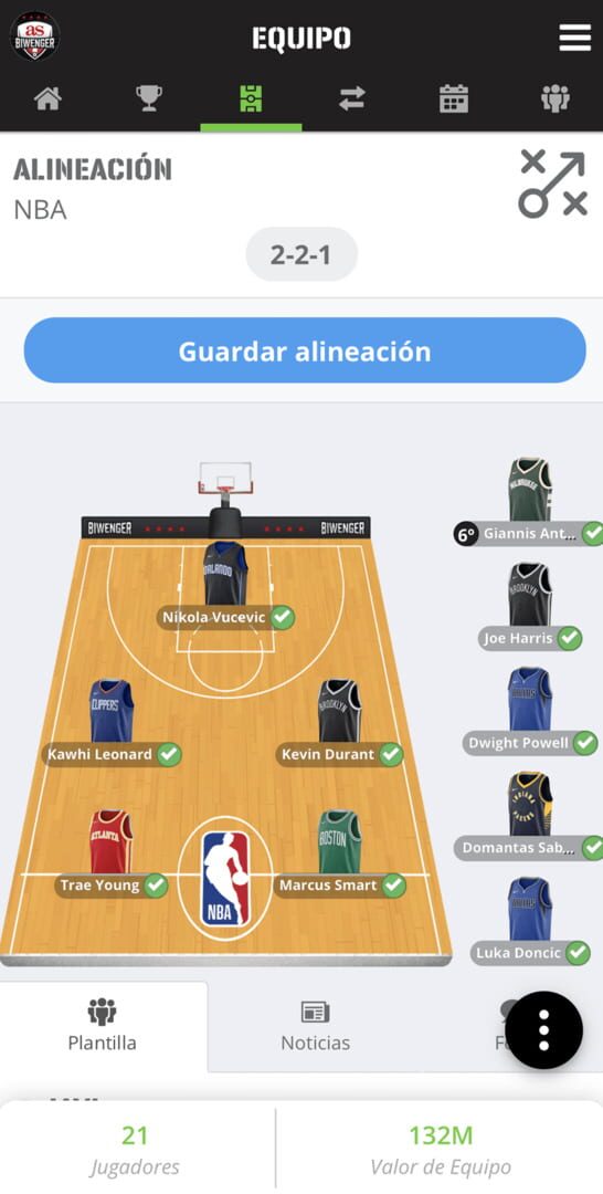 Foto do jogo Biwenger