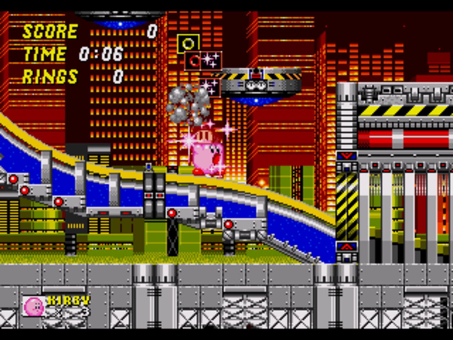 Foto do jogo Kirby in Sonic the Hedgehog 2