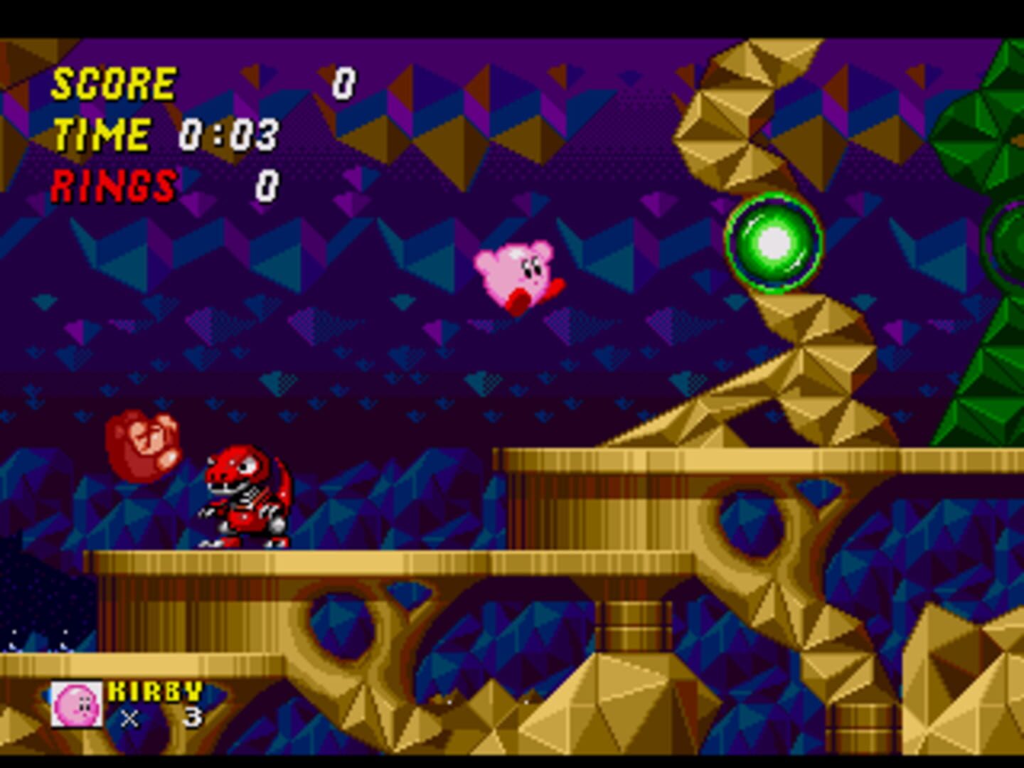 Foto do jogo Kirby in Sonic the Hedgehog 2
