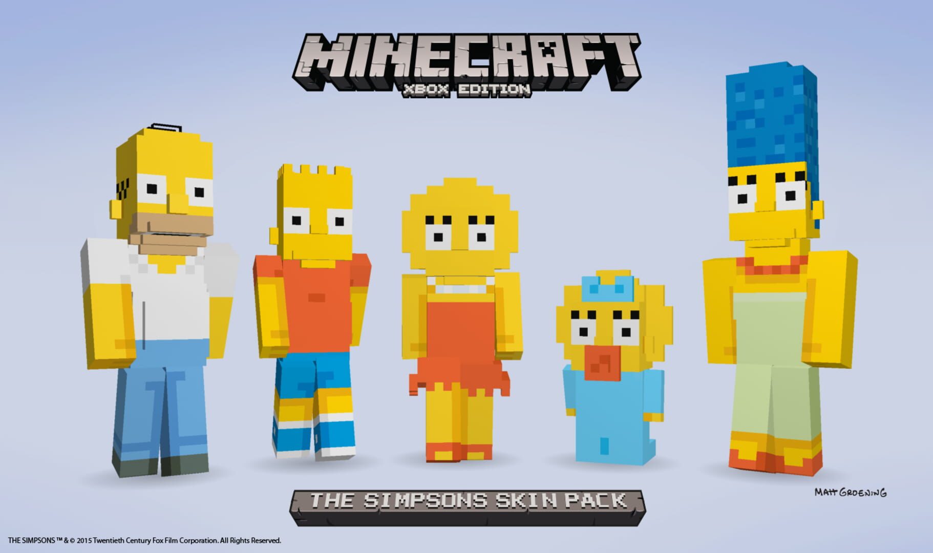 Foto do jogo Minecraft: The Simpsons Skin Pack