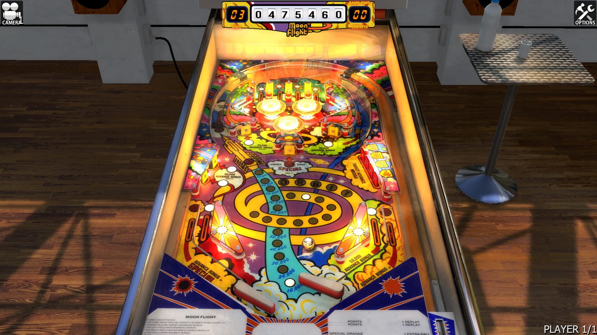 Foto do jogo Zaccaria Pinball: Moon Flight Table