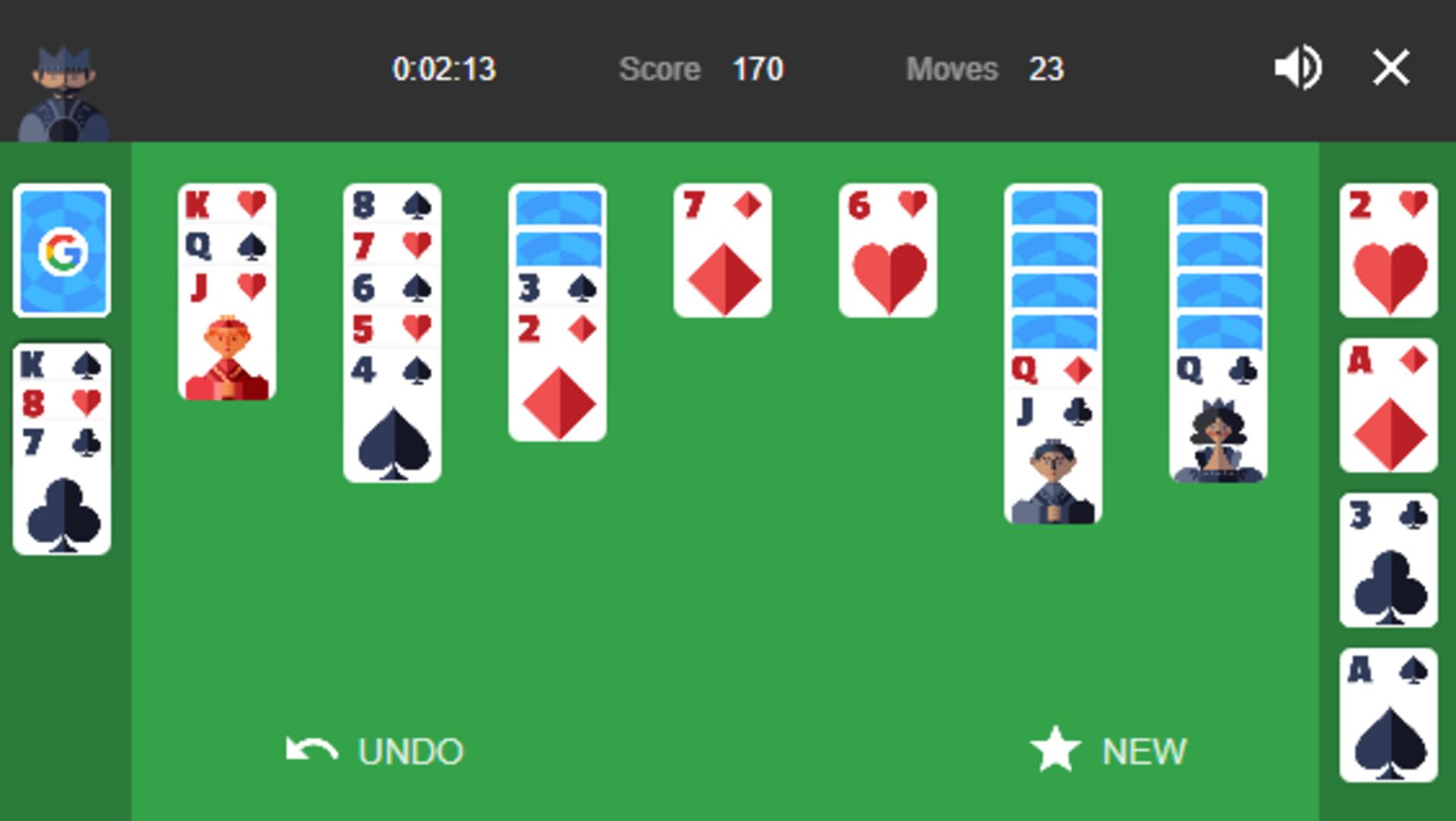 Foto do jogo Google Solitaire