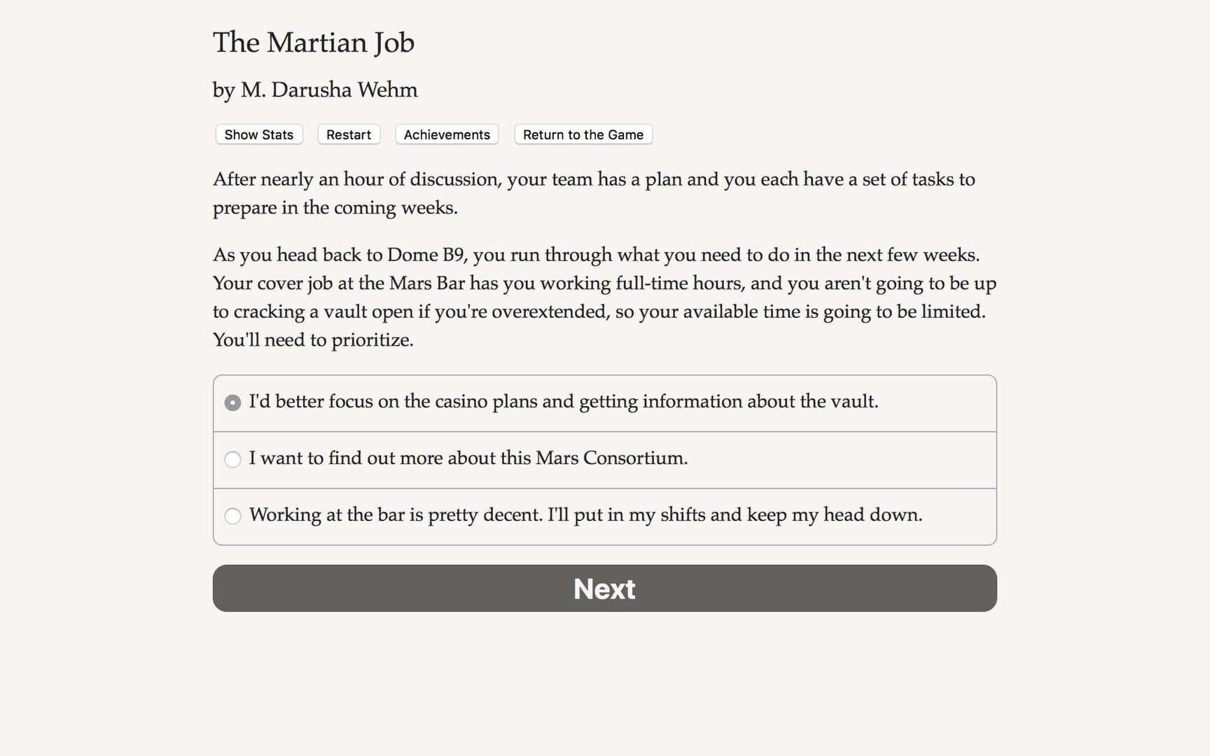 Foto do jogo The Martian Job