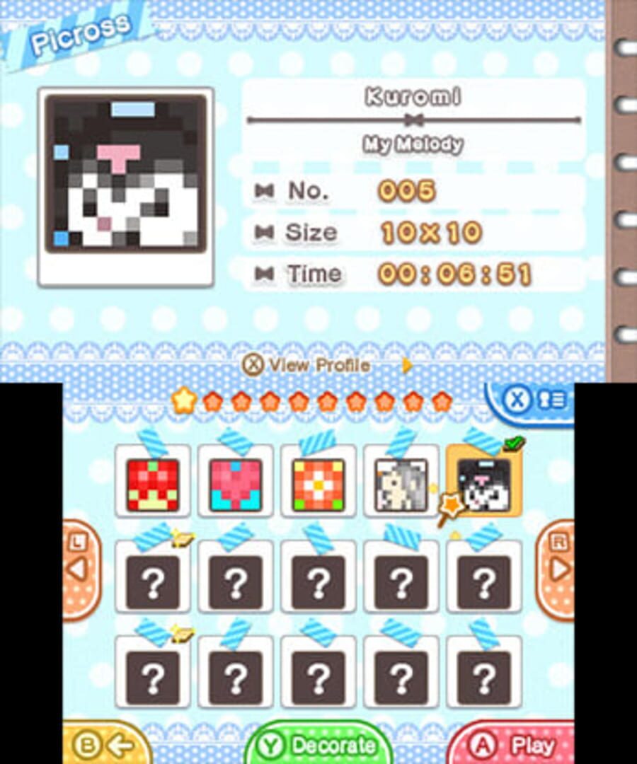 Foto do jogo Sanrio Characters Picross