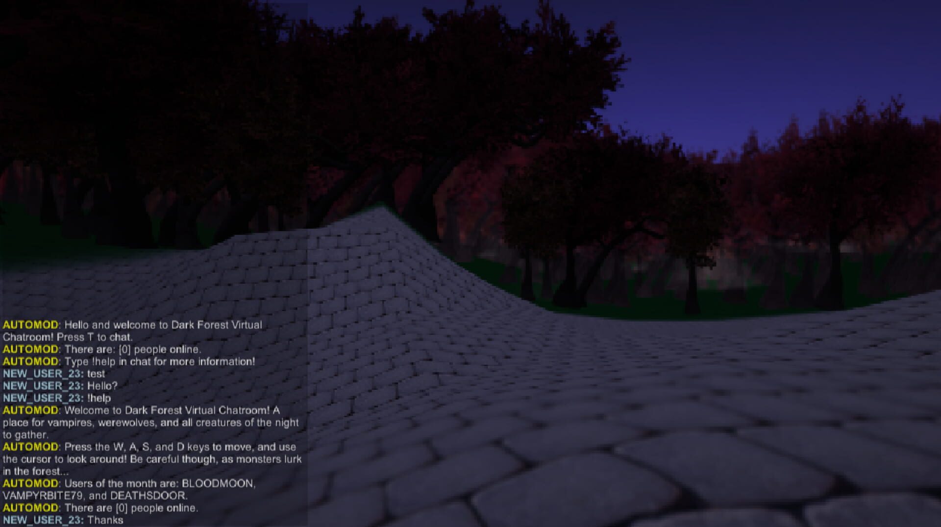 Foto do jogo Dark Forest Virtual Chatroom