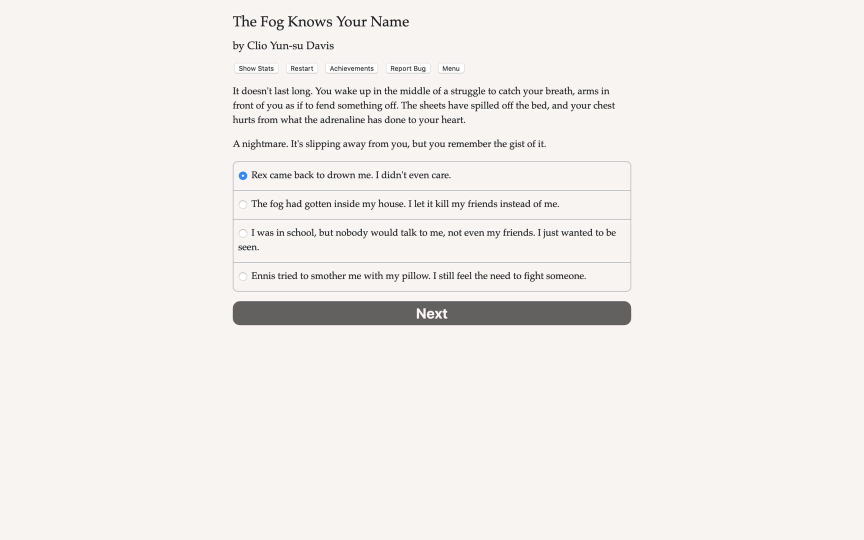 Foto do jogo The Fog Knows Your Name