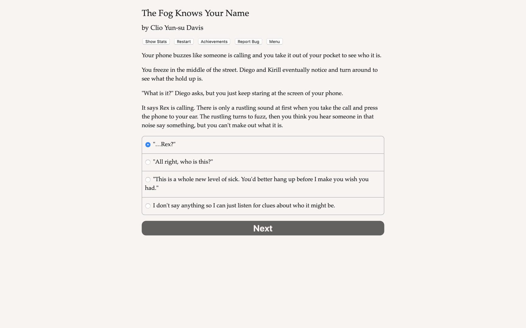 Foto do jogo The Fog Knows Your Name