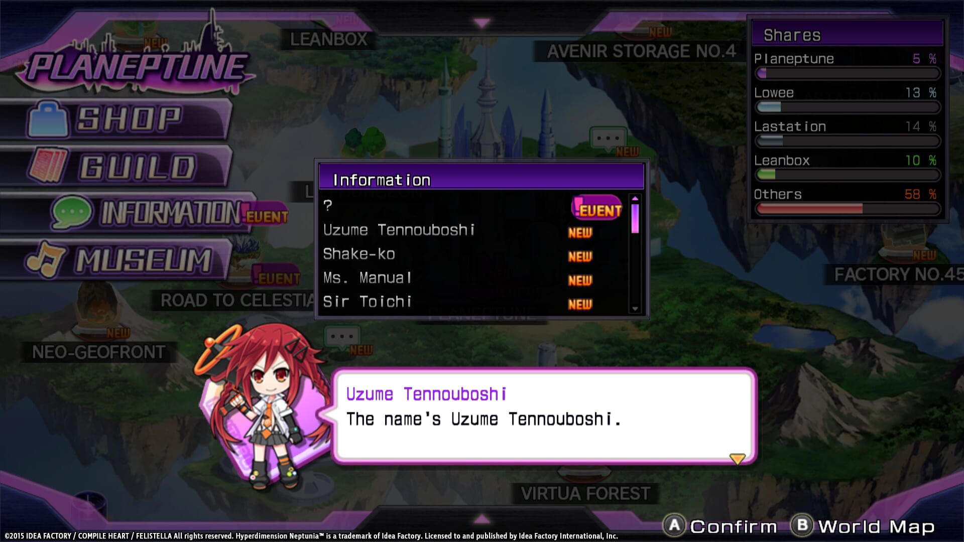 Foto do jogo Hyperdimension Neptunia Re;Birth1: Uzume Battle Entry