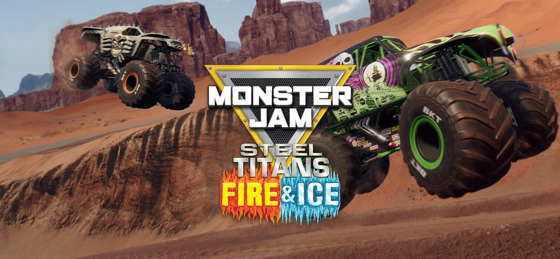 Foto do jogo Monster Jam Steel Titans: Fire & Ice Truck Bundle