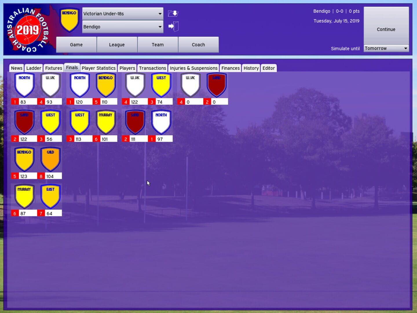 Foto do jogo Australian Football Coach 2019