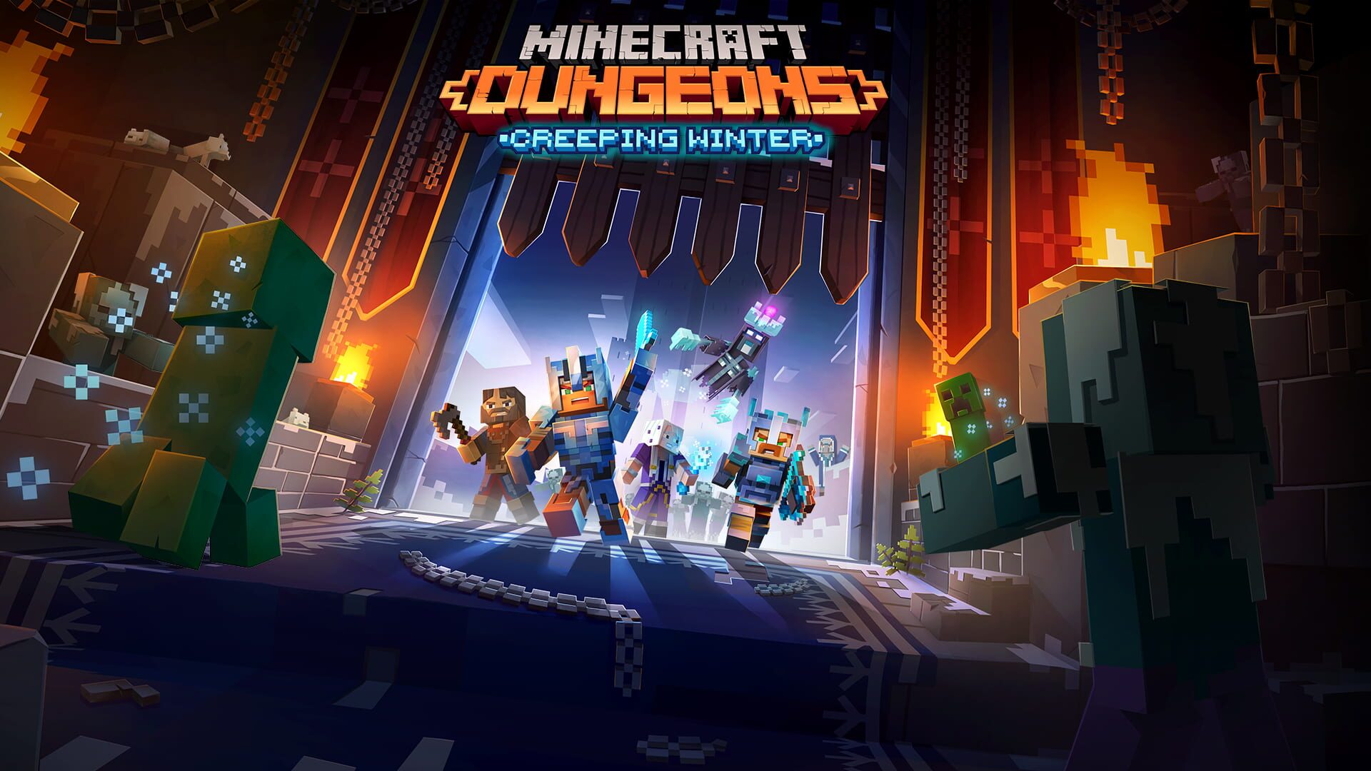Foto do jogo Minecraft Dungeons: Creeping Winter