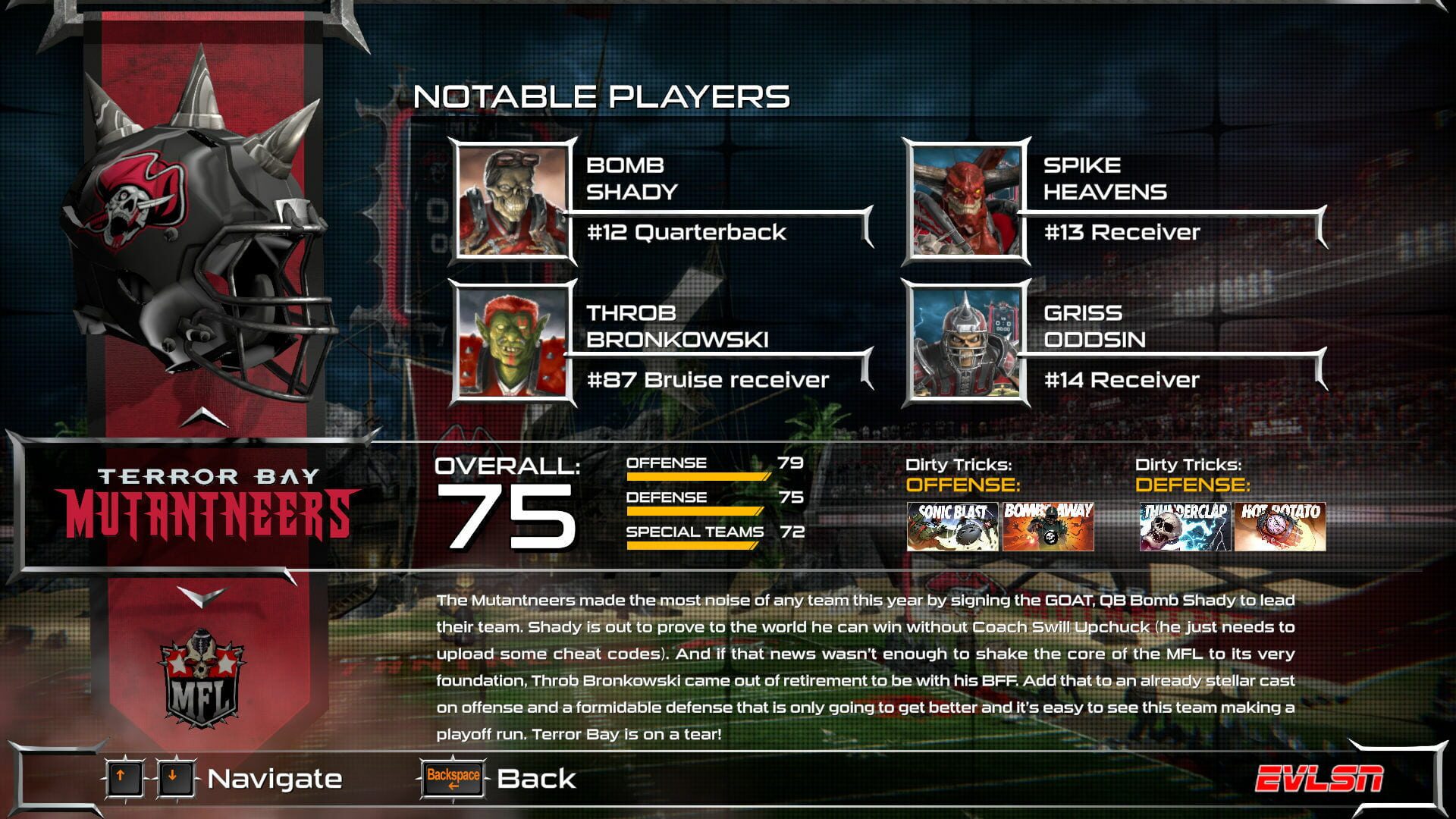 Foto do jogo Mutant Football League: Terror Bay Mutantneers