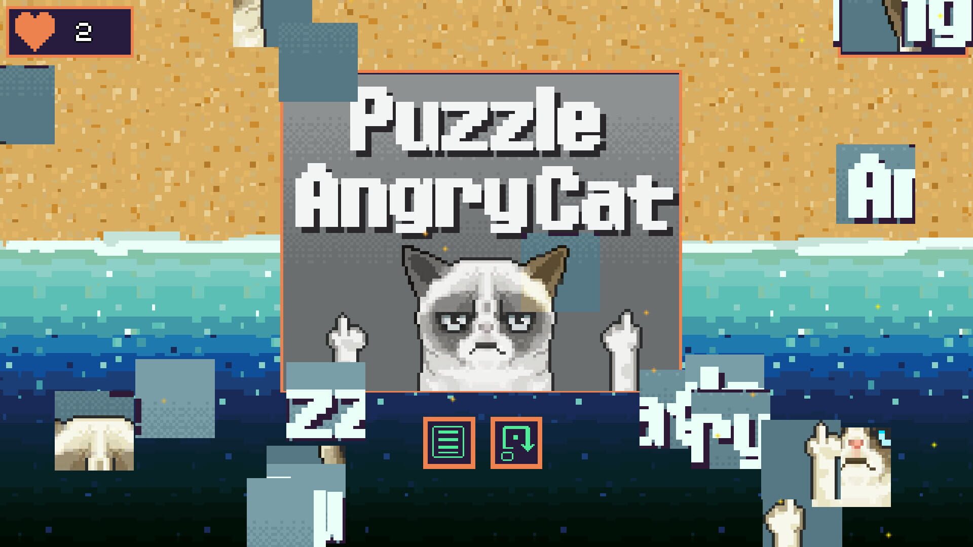 Foto do jogo Puzzle Angry Cat