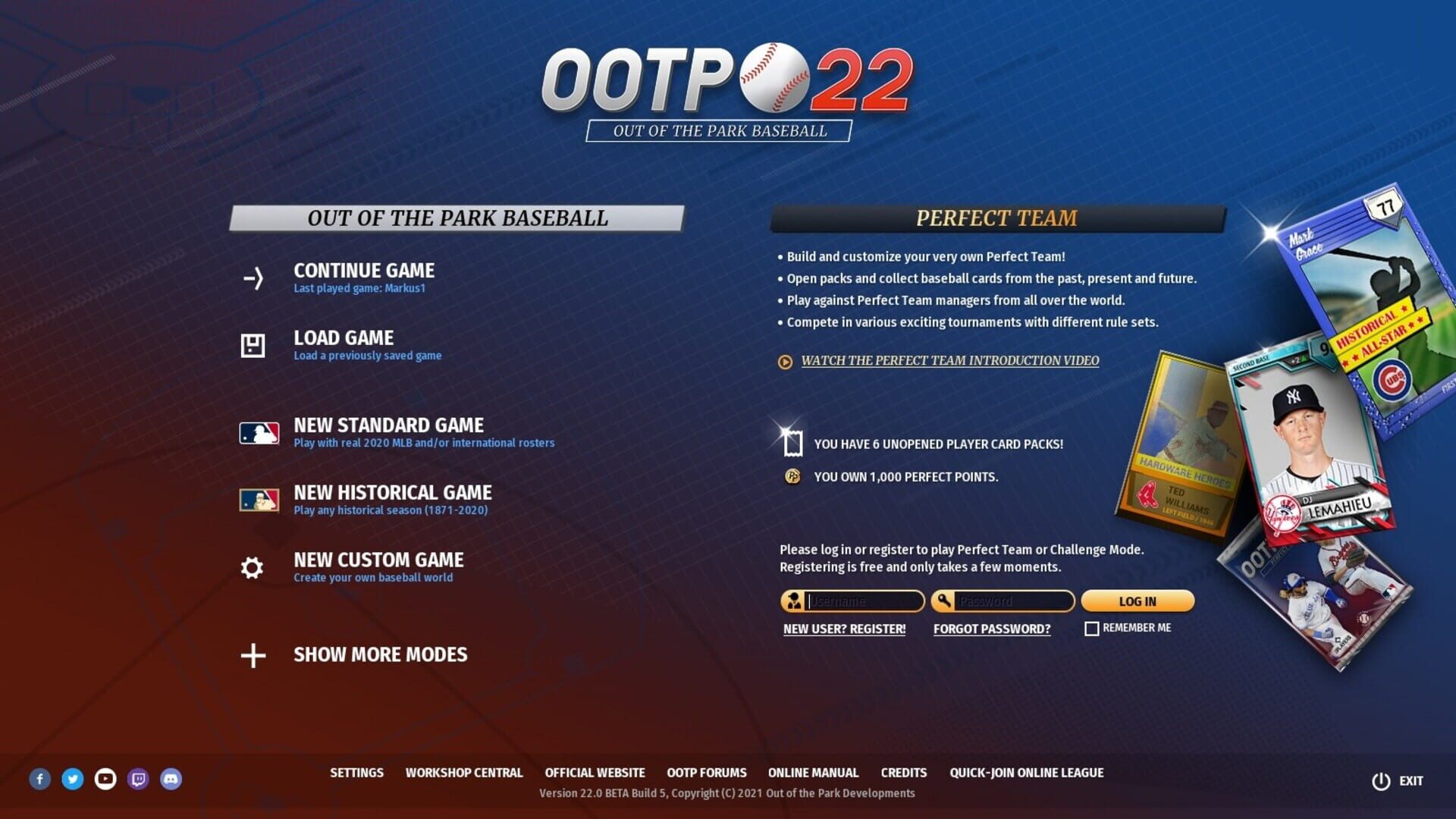 Foto do jogo Out of the Park Baseball 22