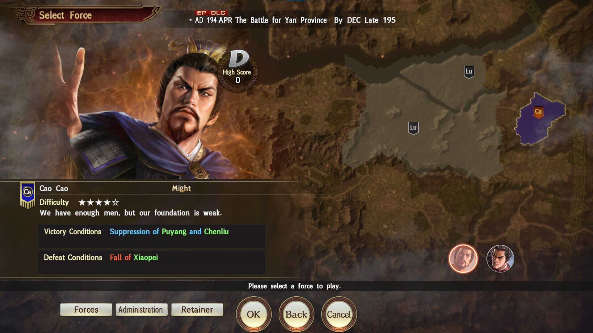 Foto do jogo Romance of the Three Kingdoms XIII: Scenario for War Chronicles Mode - 5th Wave: The Battle for Yan Province