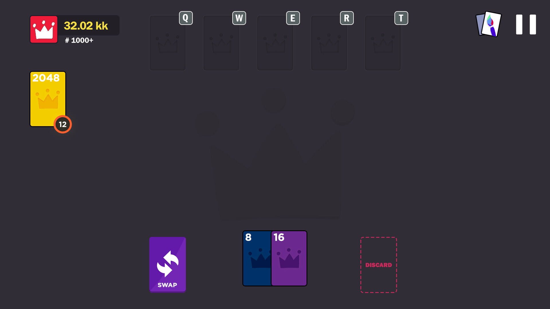Foto do jogo 2048 Royal Cards