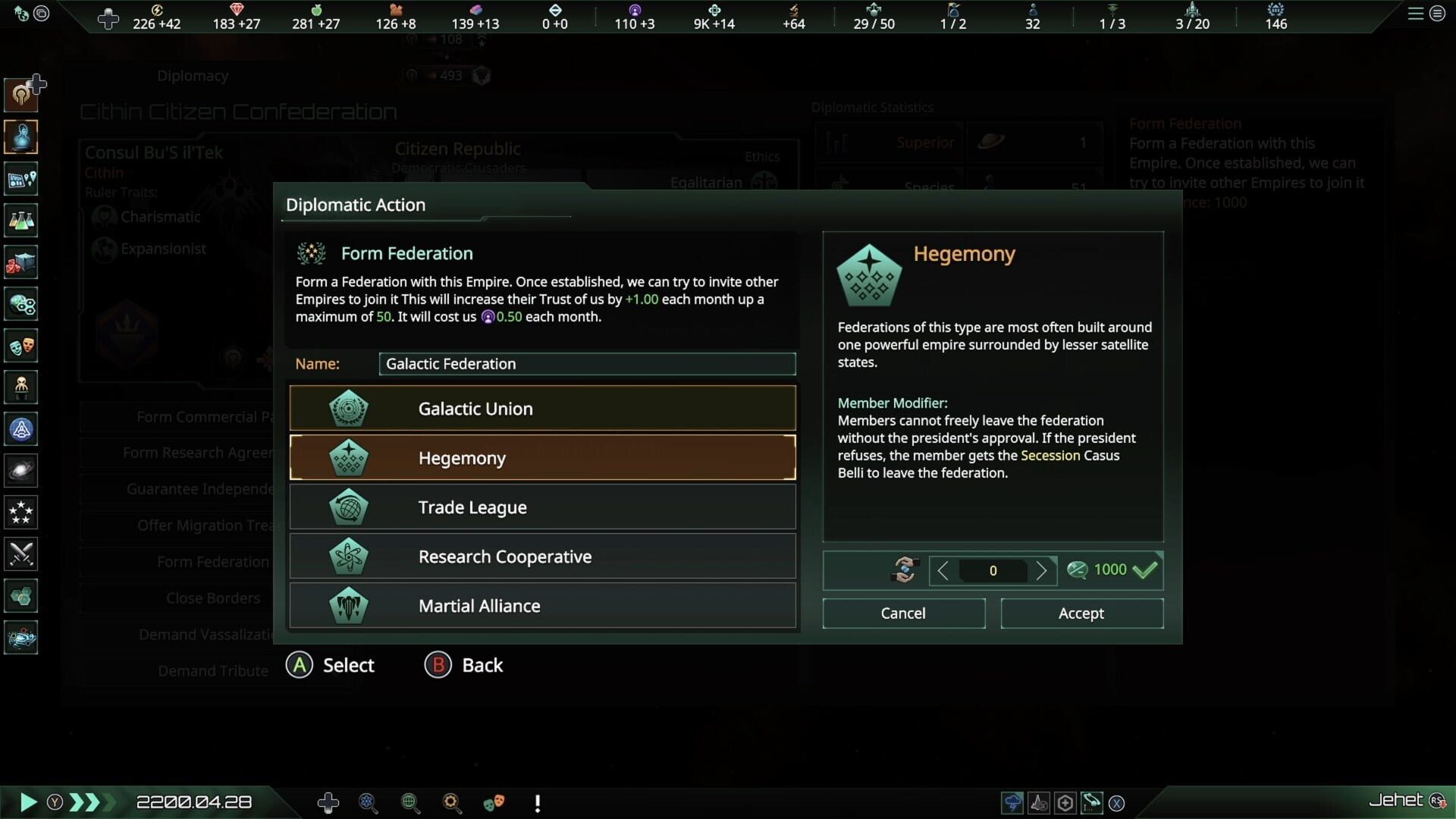 Foto do jogo Stellaris: Console Edition - Federations