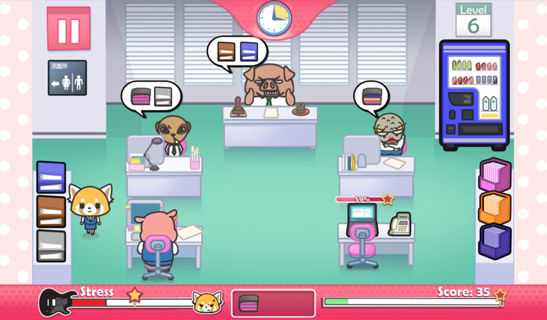 Foto do jogo Aggretsuko Office Rush