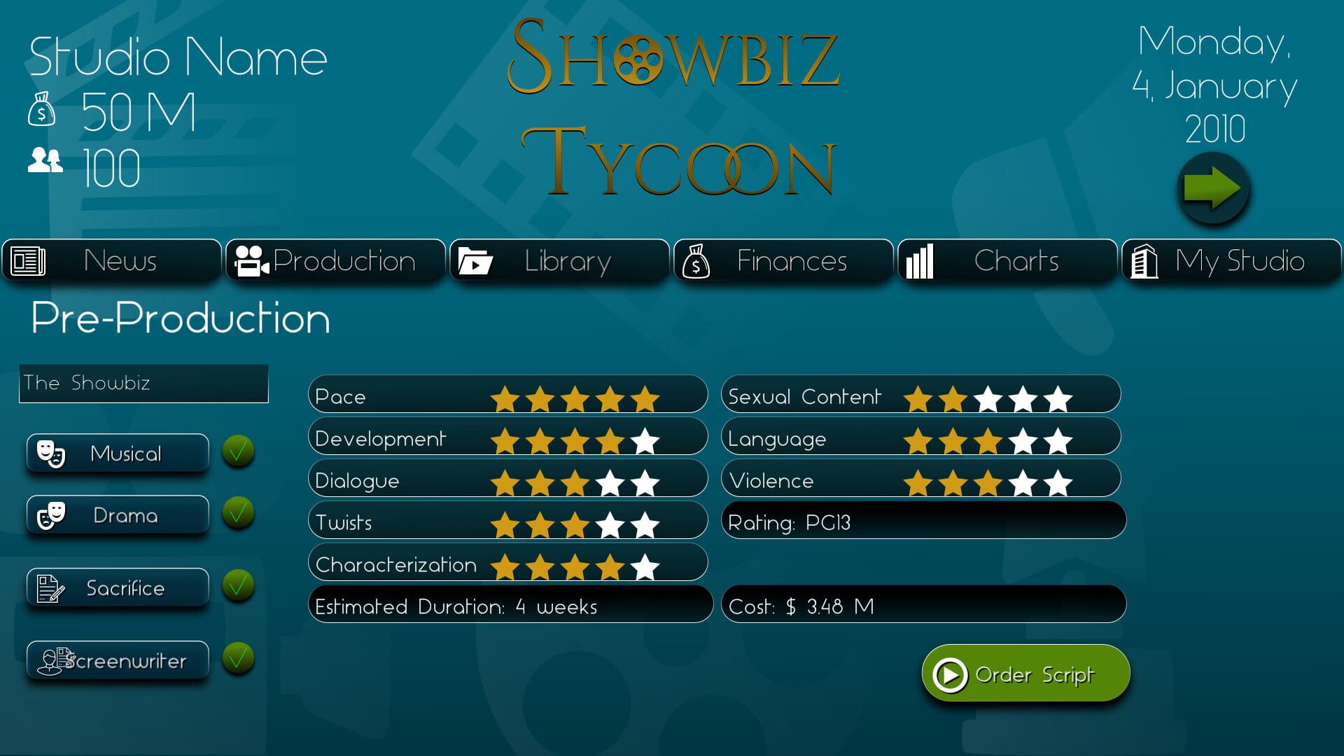 Foto do jogo Showbiz Tycoon