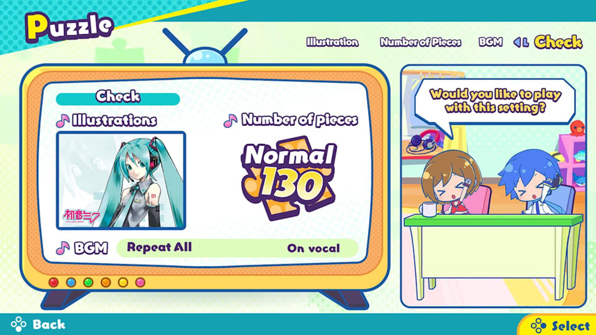 Foto do jogo Hatsune Miku Jigsaw Puzzle