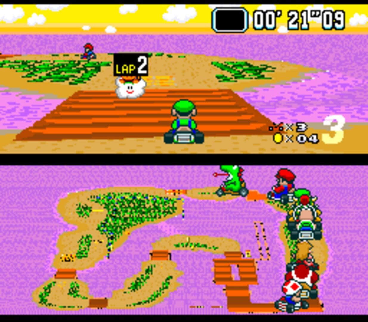 Foto do jogo Super Mario Kart: Super Circuit Demake