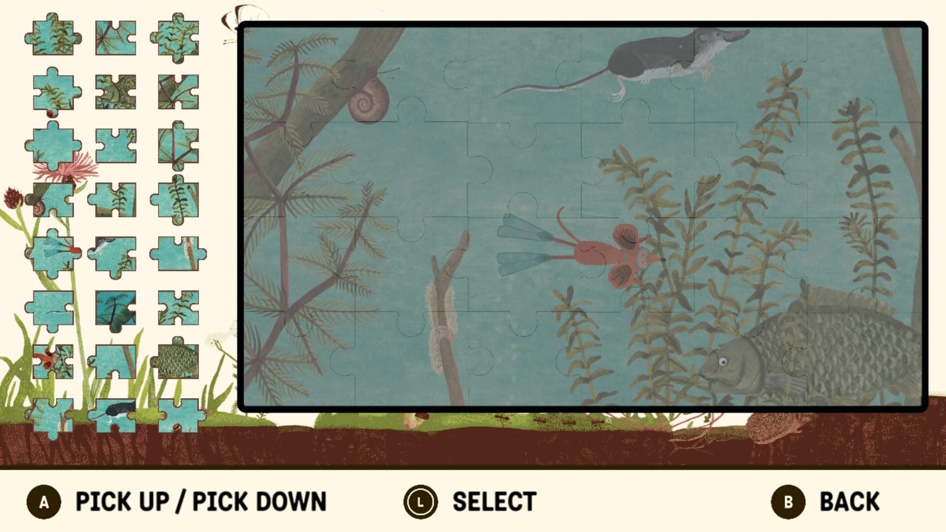 Foto do jogo Little Mouse's Encyclopedia: Pond Puzzle