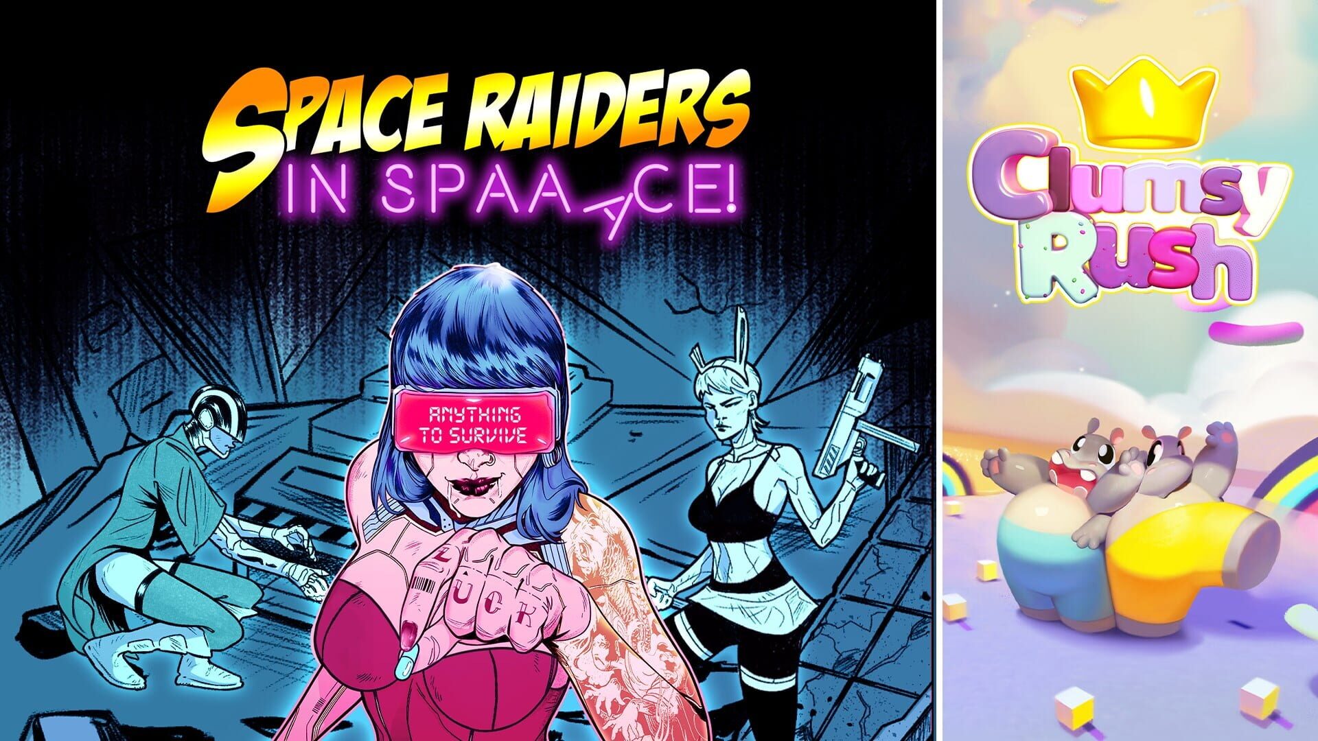 Foto do jogo Space Raiders in Space + Clumsy Rush