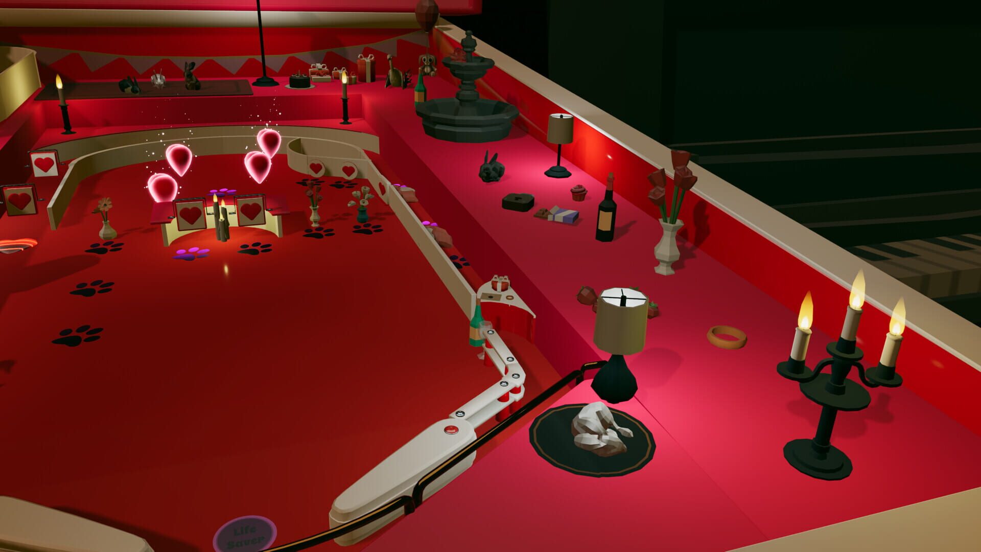 Foto do jogo Roxy Raccoon's Pinball Panic: Vibrant Valentine